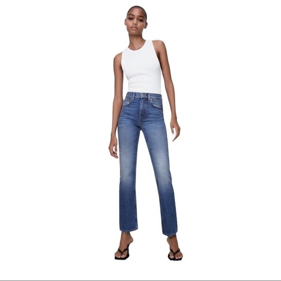NWT ZARA Premium Denim The Truth High Rise Slim Jeans Size 6 Blogger Favorite - Picture 4 of 12